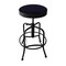 Holland Bar Stool Co Adjustable Stool, Black Wrinkle, Canter Twilight Seat 910BW002 - alternate 1